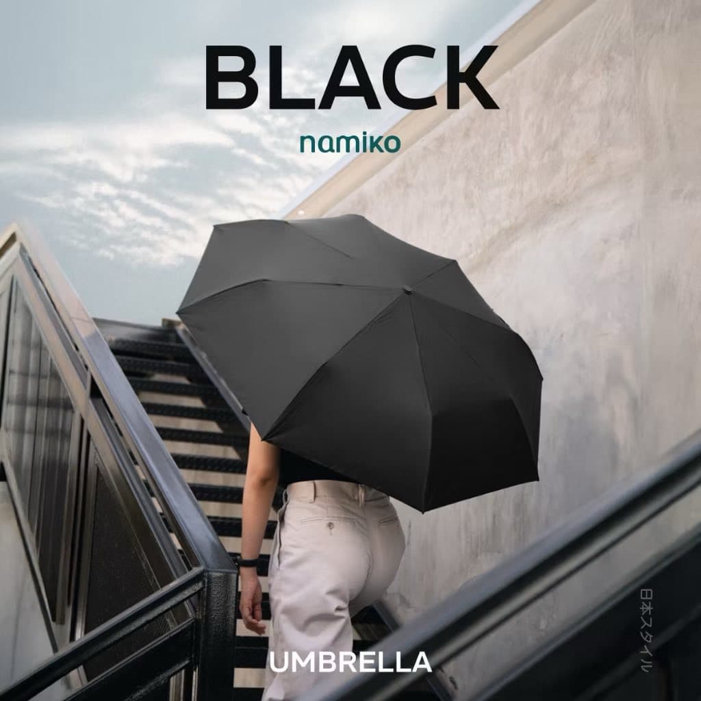 ร่มพับกัน UV อัตโนมัติ (เคลือบดำด้านใน)
